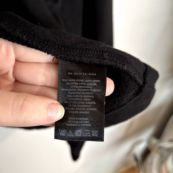 Saturday Sunday Anthropologie Black Drape Terry Cardigan Jacket - Picture 5 of 7